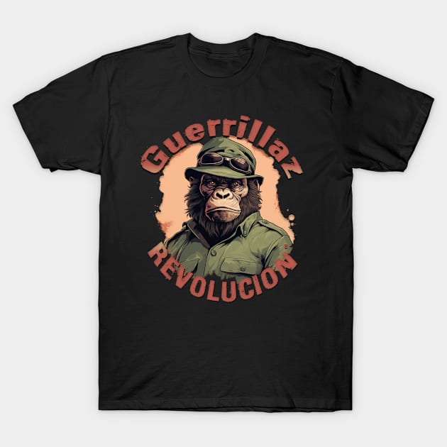 Guerrillaz Revolucion #7: Embrace the Revolution for Change T-Shirt by The Dude